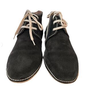 Fly London Manfred Navy Suede Chukka Ankle Boots Lace Up Comfort Men Sz 8